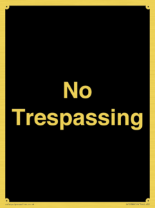 No Trespassing